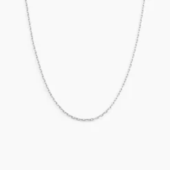 Chaîne Igoa Maille Forçat Diamantee Or Blanc