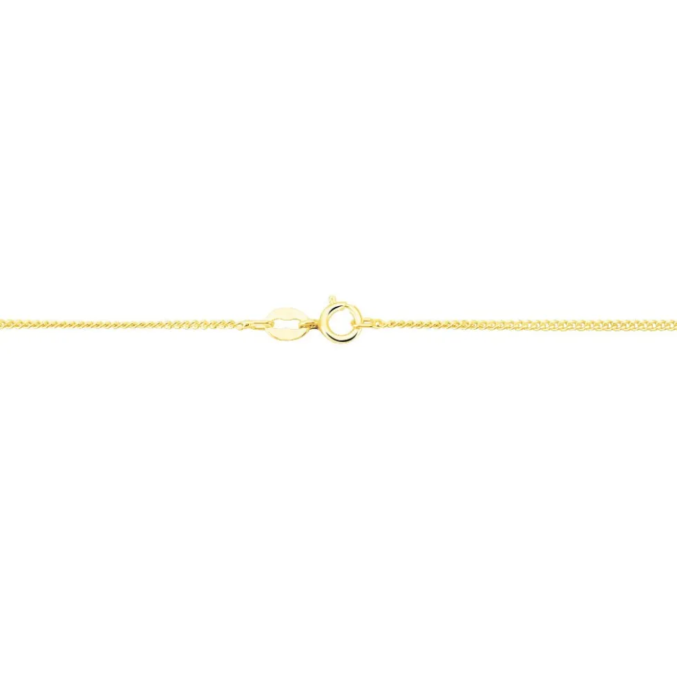 Chaîne Ixia Maille Gourmette Diamantee Or Jaune