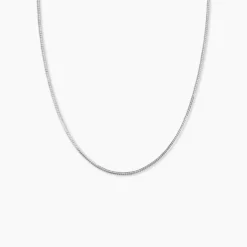 Chaîne Kassie Maille Omega Argent Blanc