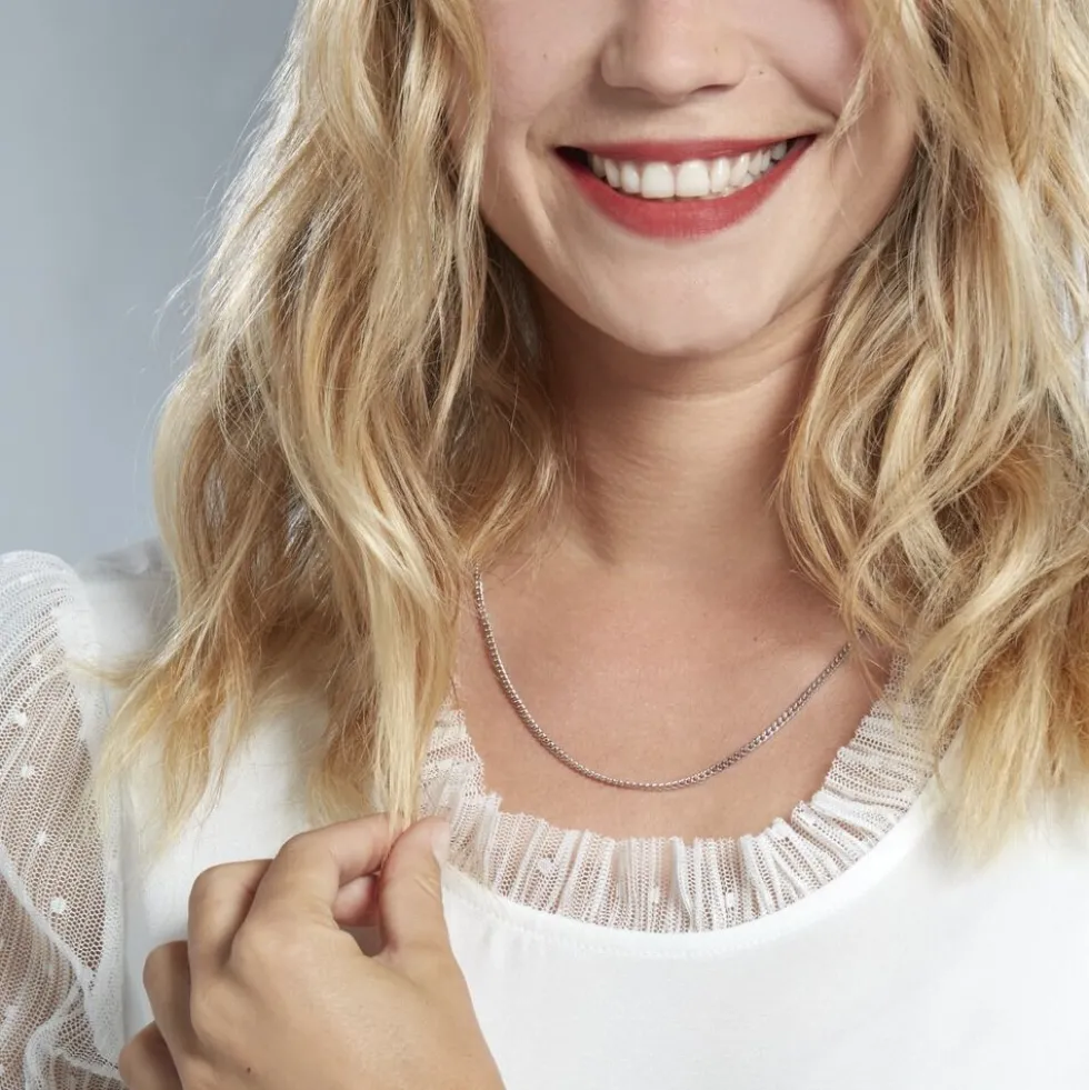 Chaîne Nairi Maille Gourmette Argent Blanc
