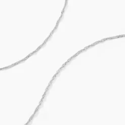 Chaîne Ons Maille Singapour Or Blanc
