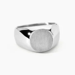 Chevalière Acier Blanc Jerald