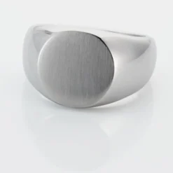 Chevalière Acier Blanc Jerald