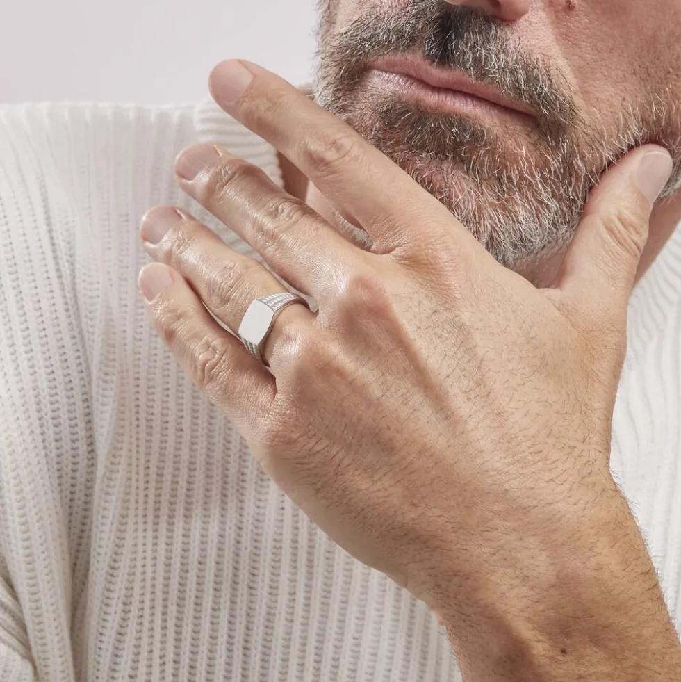 Chevalière Argent Blanc Charites
