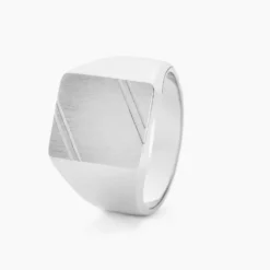 Chevalière Daniel Argent Blanc