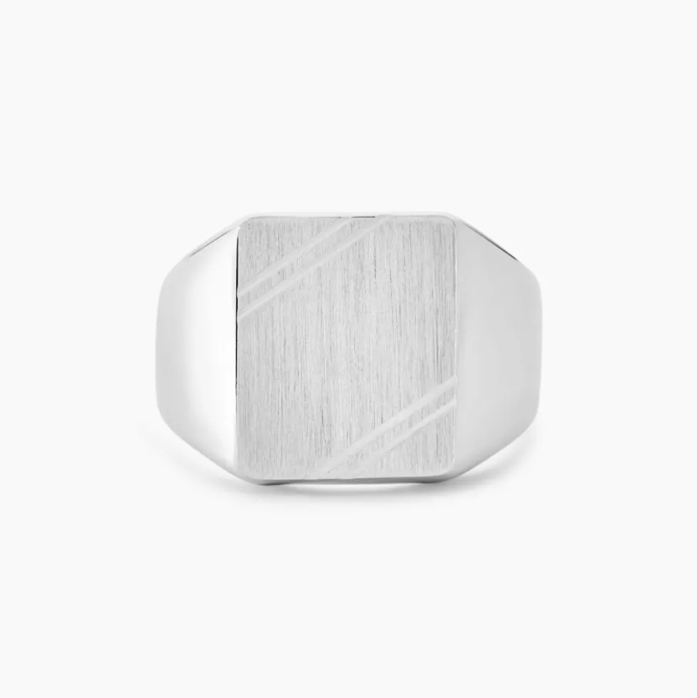 Chevalière Daniel Argent Blanc