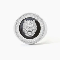 Chevalière Guess Lion King Acier Argenté