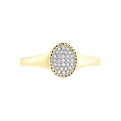 Chevalière Raza Or Jaune Diamant