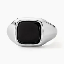 Chevalière Renelia Argent Blanc Blanc Onyx