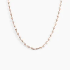 Collier Abie Torsade Argent Bicolore