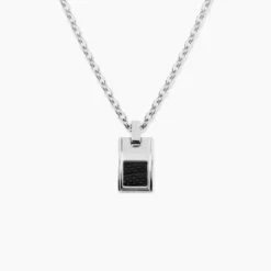 Collier Acier Bicolore