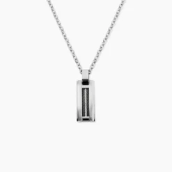 Collier Acier Bicolore