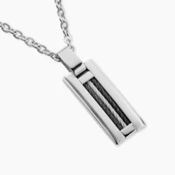 Collier Acier Bicolore