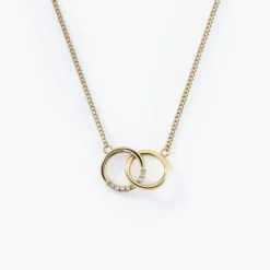 Collier Acier Doré Oxydes De Zirconium
