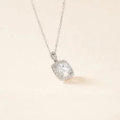 Collier Adrienne Or Blanc Oxyde De Zirconium