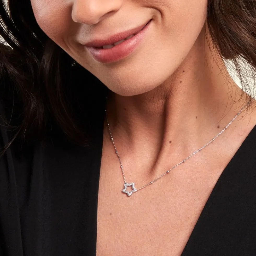 Collier Aella Argent Blanc
