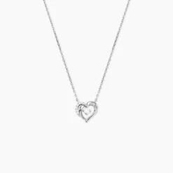 Collier Aggie Argent Blanc Oxyde De Zirconium