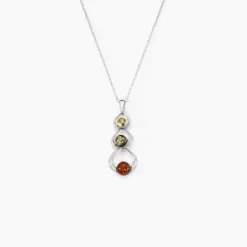 Collier Agneta Argent Blanc Ambre