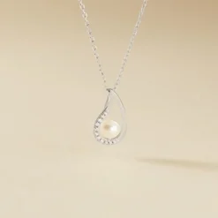 Collier Akiko Argent Blanc Perle De Culture Et Oxyde De Zirconium
