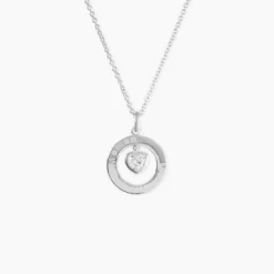 Collier Almas Argent Blanc Oxyde De Zirconium
