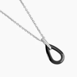 Collier Amaris Argent Blanc Céramique Et Oxyde De Zirconium