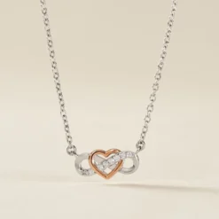 Collier Amuri Argent Bicolore Oxyde De Zirconium