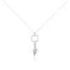 Collier Andde Argent Blanc Oxyde De Zirconium