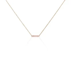 Collier Andrew Argent Rose Oxyde De Zirconium Rose