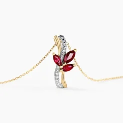 Collier Angie Or Jaune Rubis Diamant