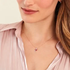 Collier Angie Or Jaune Rubis Diamant