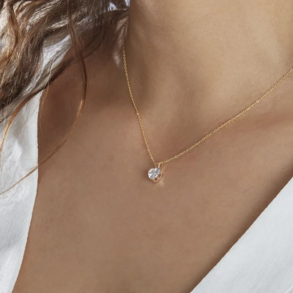 Collier Aodren Or Jaune Oxyde De Zirconium