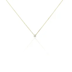 Collier Aphrodite Or Jaune Diamant Synthetique