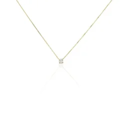 Collier Aphrodite Or Jaune Diamant Synthetique