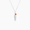 Collier Argent Blanc Adriane Ambre