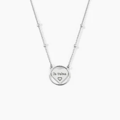 Collier Argent Blanc Akosua