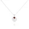 Collier Argent Blanc Alanna Ambre
