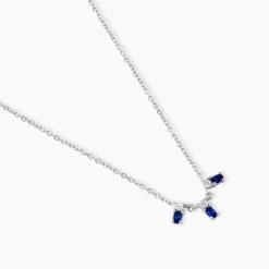 Collier Argent Blanc Augusts Oxydes De Zirconium