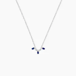 Collier Argent Blanc Augusts Oxydes De Zirconium