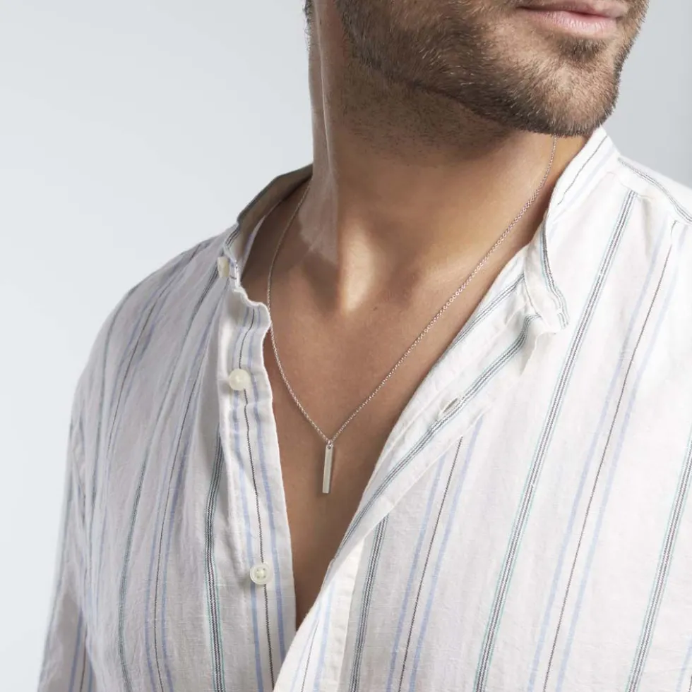 Collier Argent Blanc Fedor