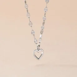 Collier Argent Blanc Hariane