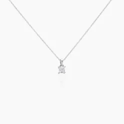 Collier Argent Blanc Jenah Oxyde De Zirconium