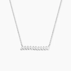 Collier Argent Blanc Joceius Oxydes De Zirconium