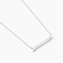 Collier Argent Blanc Joceius Oxydes De Zirconium