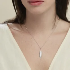 Collier Argent Blanc Jubba