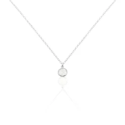 Collier Argent Blanc Lehunnus Oxyde De Zirconium