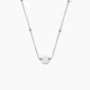 Collier Argent Blanc Monca