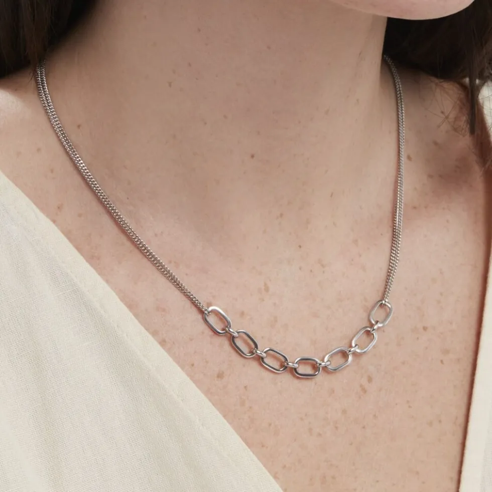 Collier Argent Blanc Nos