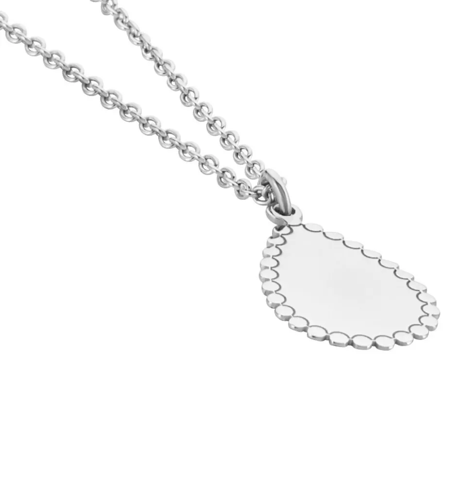 Collier Argent Blanc Paros