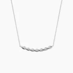 Collier Argent Blanc Remigius Oxydes De Zirconium