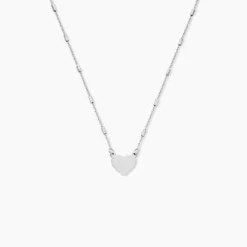 Collier Argent Blanc Taneka